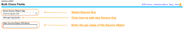 Select the Source Org