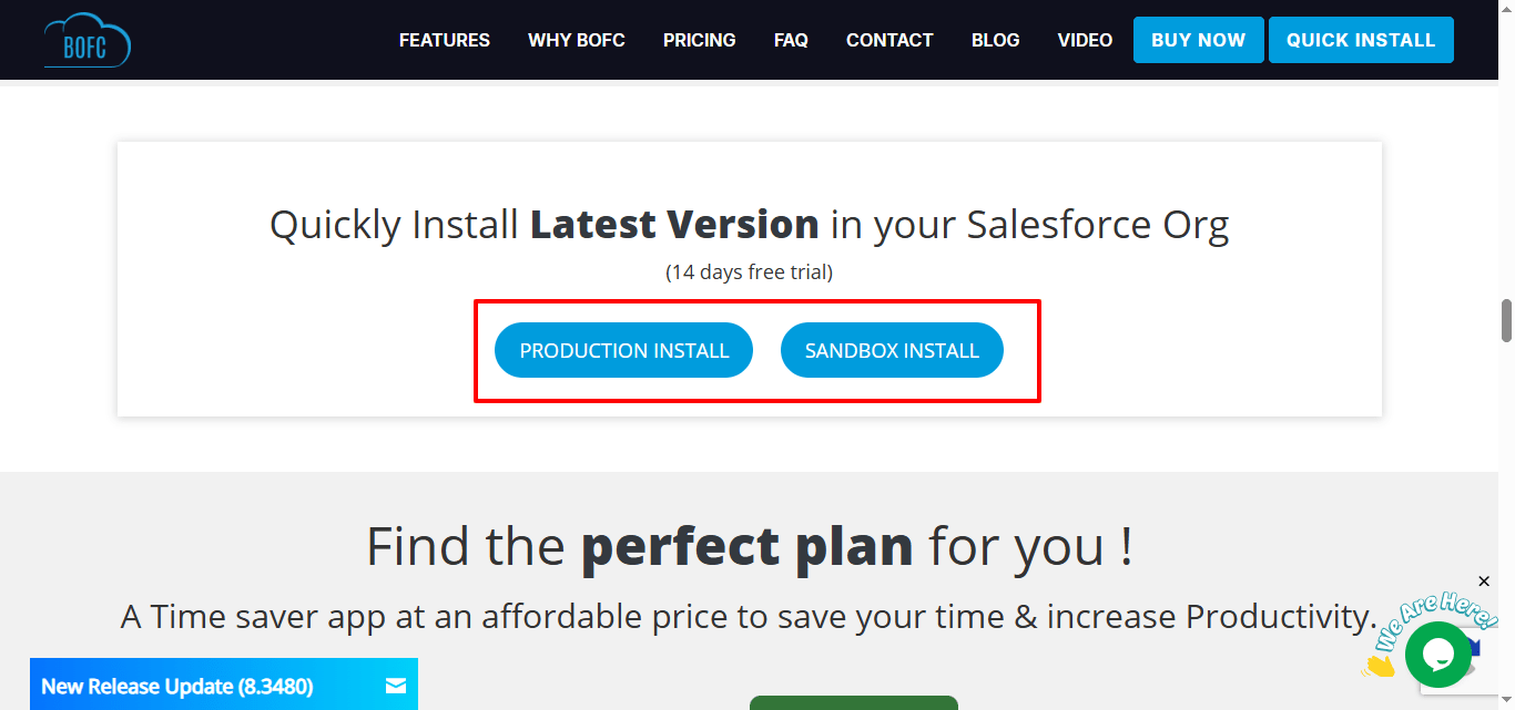 Production or sandbox install