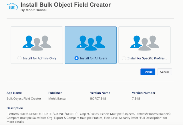 Install Bulk Object Field Creator