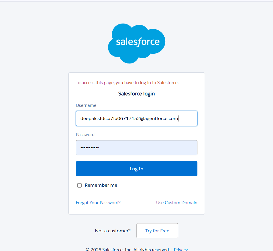 Salesforce Login 
