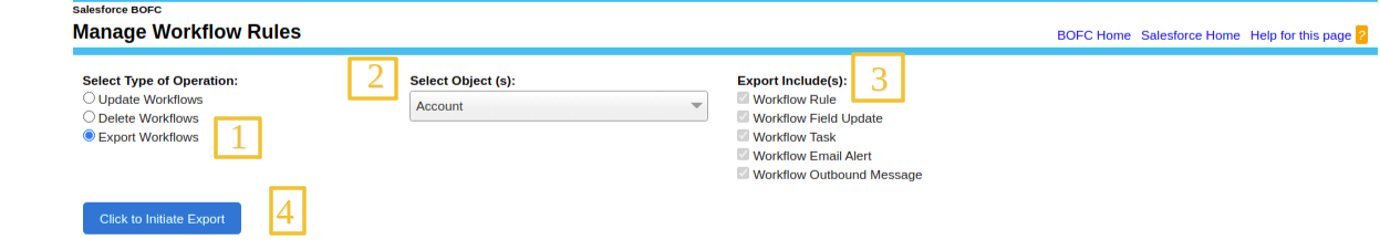 Type of Operation as Export