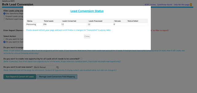 Convert Bulk Leads using Standard Conversion