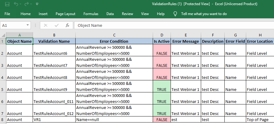 Download Validation Rules
