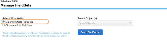 Export multiple FieldSets