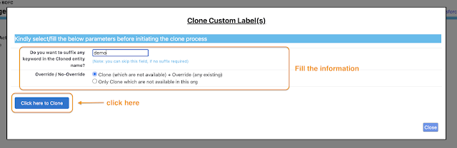 click to clone labels