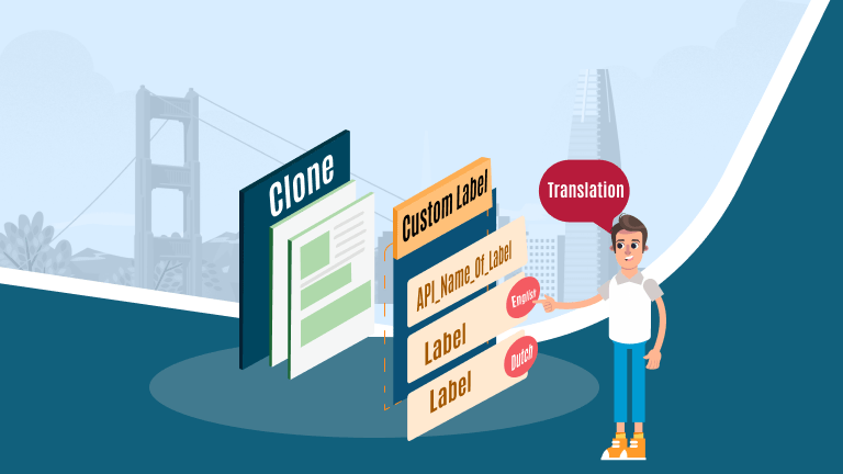 Clone custom label transition