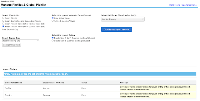 Click Here to Import Value Set