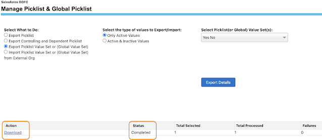 Download link to receive the XLS file
