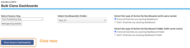 Fetch Dashboards from the Source Org