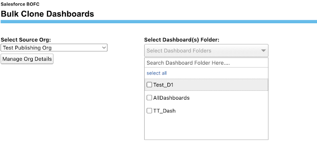 Select the Dashboard Folder