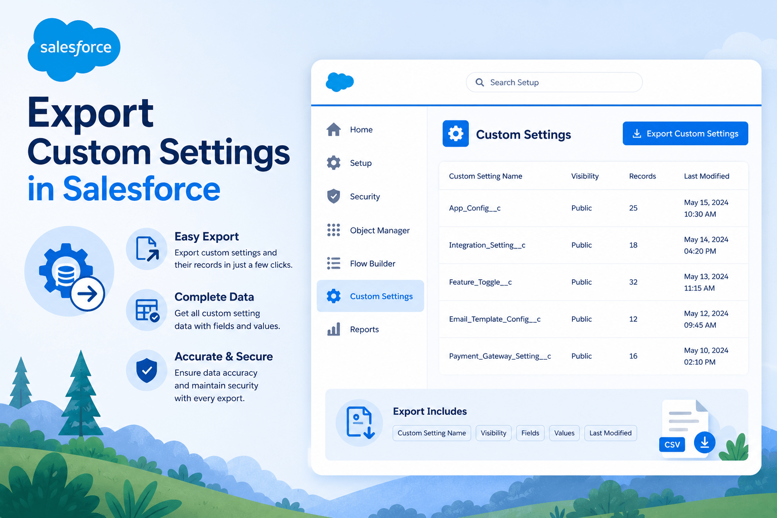 Export Custom Settings