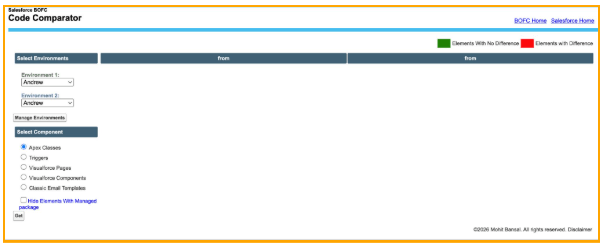 Compare Apex classes page
