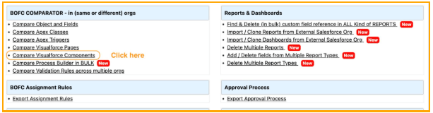 Compare Visualforce Components