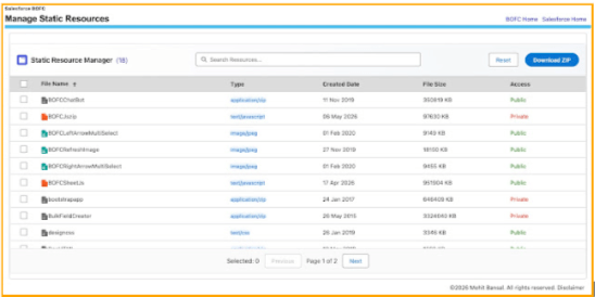 Export Static Resources as ZIP file