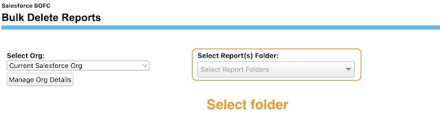 Select the folder 