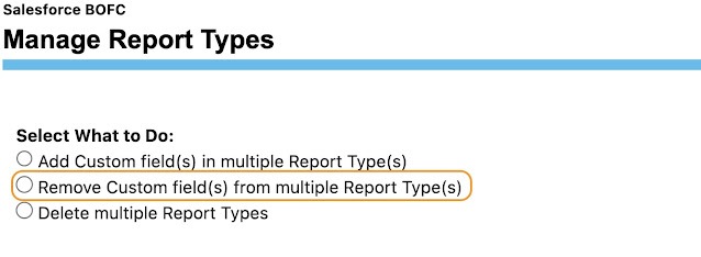 manage report types