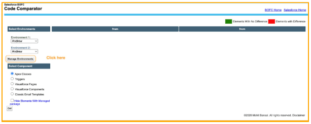 salesforce environment (production or sandbox)