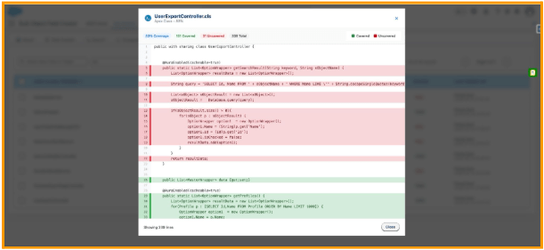 Code Coverage uncoverd line