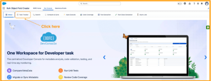 Navigate to the “Task Tracker” feature
